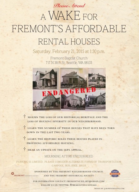 A Wake for Fremont's Affordable Rental Houses Poster - Letter (1)