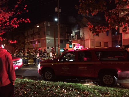 Firefighters on the scene at NW 2nd and NW 36th Street this past Thursday evening. Thank you to Fremonster Lea for the image.